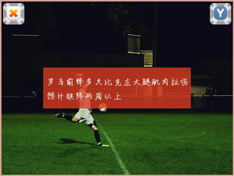 罗马前锋多夫比克左大腿肌肉拉伤预计缺阵两周以上